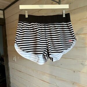 Rusty | Black & White Striped Shorts